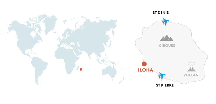 Plan de situation de l'hôtel, ILOHA Seaview Hotel 3*, île de la Réunion