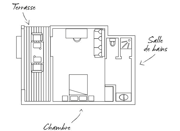 Plan du Bungalow Tropique