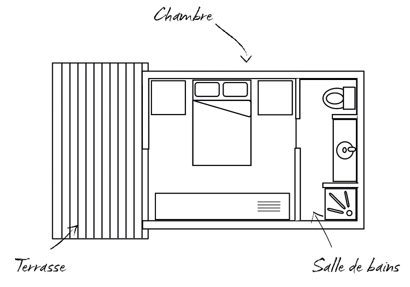 Plan de la chambre Standard