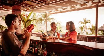 Enjoy delicious cocktail at the hotel bar, ILOHA Seaview Hotel 3*, Reunion island